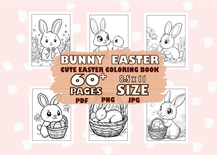 Easter coloring book pages